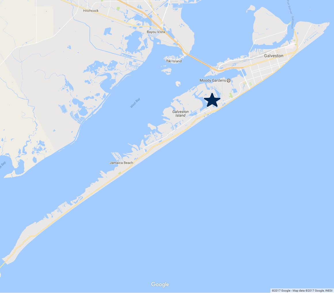 map of Galveston Island - Neighborhoods - Campeche Cove Estates